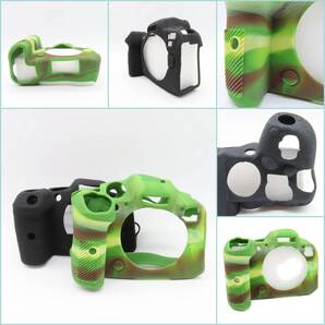 緑のみ Canon EOS R6 Mark Ⅱ / R6 シリコン ジャケット ケース 保護 カバー キャノン イオス R6M2 R6II R6Ⅱ mark2 MarkⅡ MarkII M2 ii