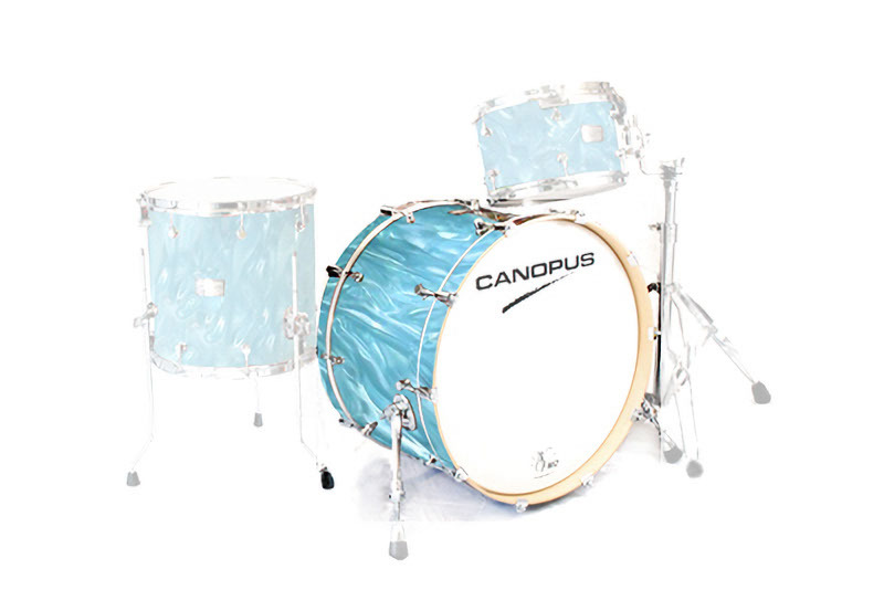 CANOPUS NV60M1 14x22 Bass Drum Aqua Satin Wrap