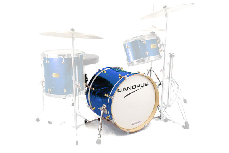 CANOPUS Mahogany 14x18 BD Blue Spkl. Wrap