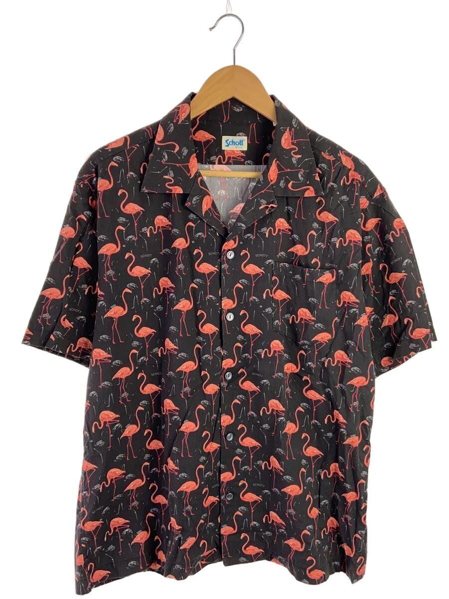 Schott◆アロハシャツ/XL/コットン/総柄/3115055/フラミンゴ柄/レーヨン