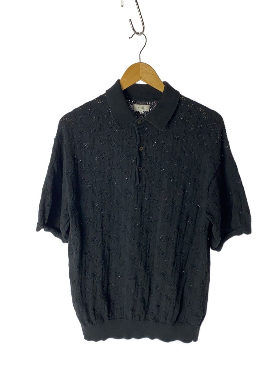 BEAMS◆24SS/ポロシャツ/M/コットン/BLK/無地/11-02-051