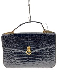 GENUINE CROCODILE SKIN/ハンドバッグ/-/BLK