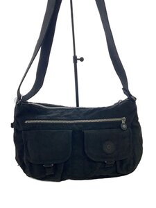 Kipling◆ショルダーバッグ/ナイロン/BLK/無地