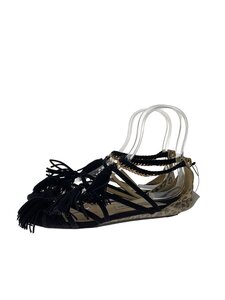 JIMMY CHOO◆サンダル/-/BLK/スウェード/-