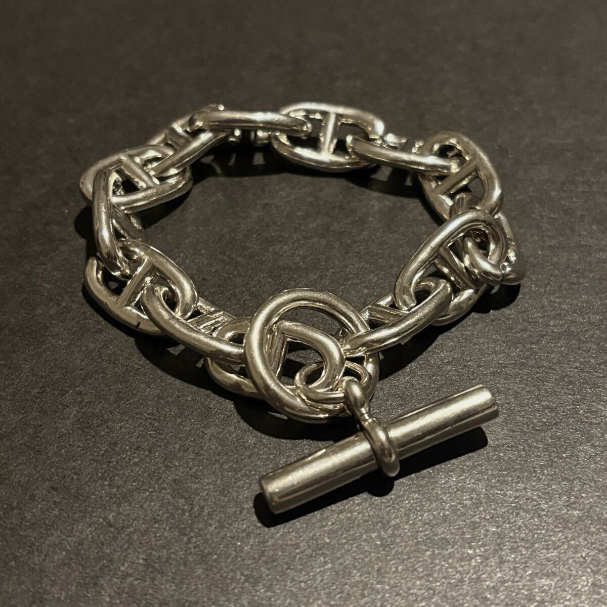 重厚80sアメリカ製ヴィンテージ アンカー刻印 喜平ブレスレット 925刻印あり 重厚 ヴィンテージ 喜平チェーン ブレスレット シルバー925 刻印