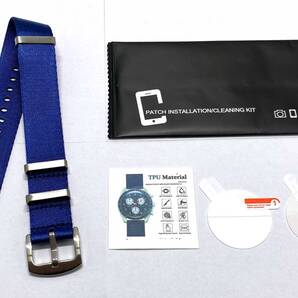 【未使用・修理部品】OMEGA X Swatch オメガ スウォッチ 対応 保護フィルム ナトーベルト セット おまけ-フィルム+1枚/バネ棒2本 / BY-1119