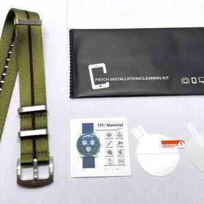 【未使用・修理部品】OMEGA X Swatch オメガ スウォッチ 対応 保護フィルム ナトーベルト セット おまけ-フィルム+1枚/バネ棒2本 / BY-1125