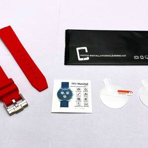 【未使用・修理部品】OMEGA X Swatch オメガ スウォッチ 対応 保護フィルム ラバーベルト セット おまけ-フィルム+1枚/バネ棒2本 / BY-1102