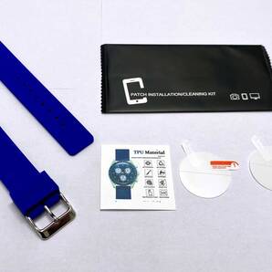 【未使用・修理部品】OMEGA X Swatch オメガ スウォッチ 対応 保護フィルム ラバーベルト セット おまけ-フィルム+1枚/バネ棒2本 / BY-1104