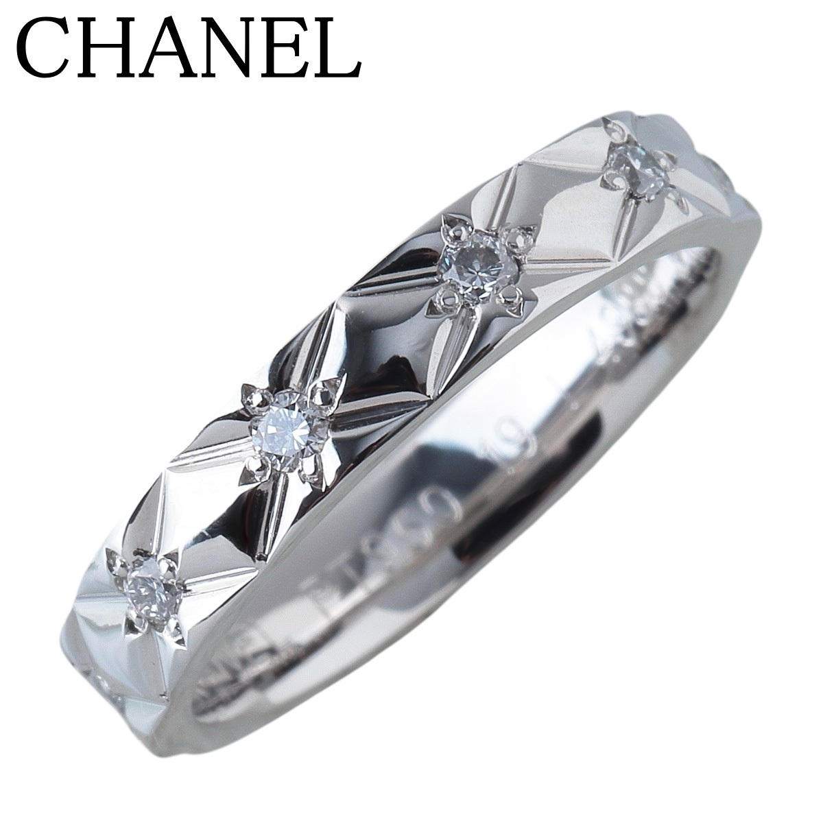 CHANEL リング マトラッセ pt950 #50(10号) シャネル 指輪 楽天市場】シャネル マトラッセ リング 指輪 Pt950 17号 CHANEL