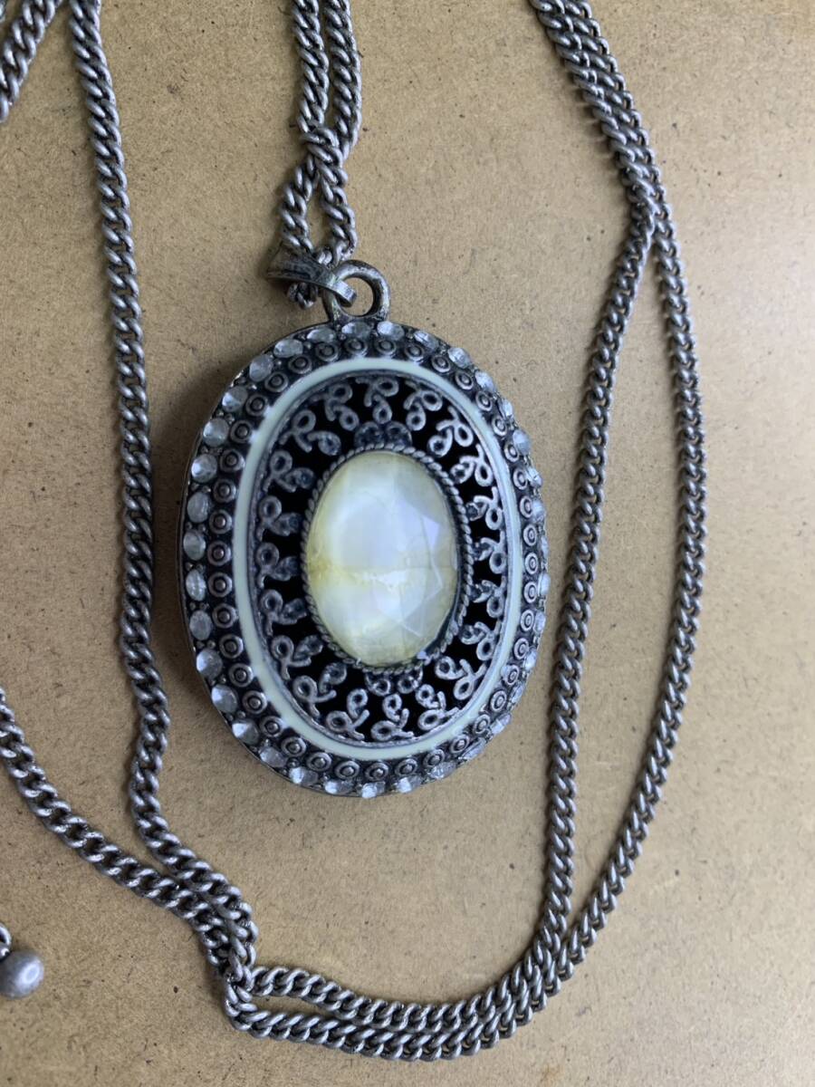 シルバー ヴィンテージ ロープチェーン 40cmネックレス 