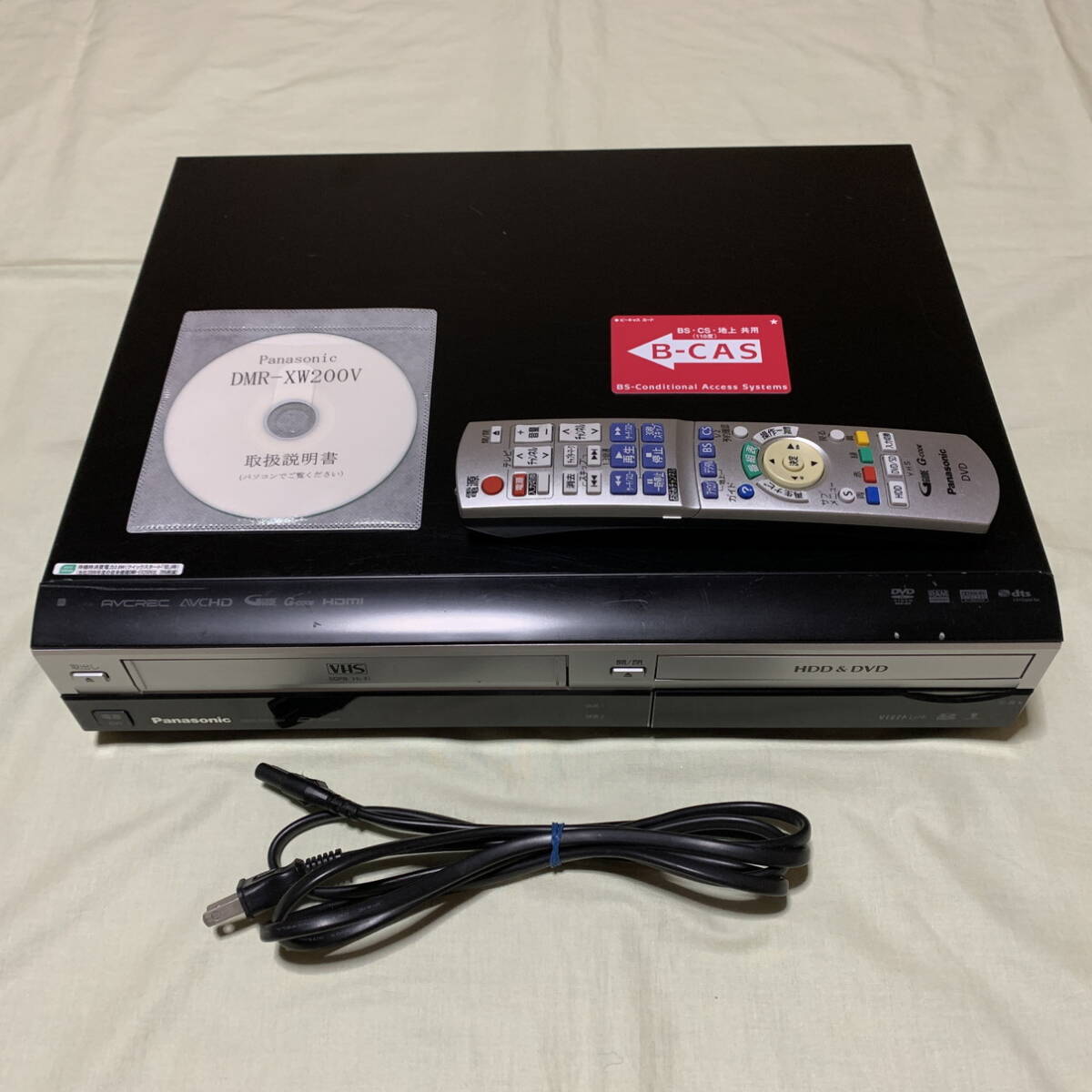Panasonic VHS/HDD/DVDレコーダー【DMR-XW200V】 Panasonic DMR-XW200V DVD/VHSレコーダー 250GB
