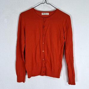 【Clear Impression】クリアインプレッション フランドル オレンジ ニット 長袖 カーディガン トップス 女性用 レディース サイズ2【a024】
