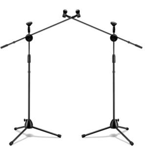 INTENAVI マイクスタンド ストレート 折りたたみ 軽量 伸縮アーム 360°高さ調節可能 2本セット