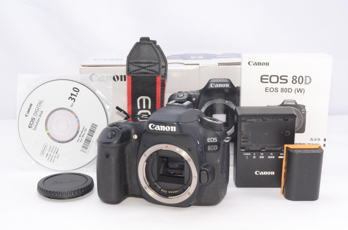 ショット数2674!元箱付き。■ほぼ新品■ CANONEOS 80D ボディ ショット数2674!元箱付き。□ほぼ新品□ CANONEOS 80D ボディ