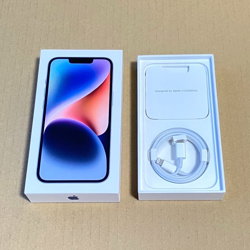 iPhone14 128GB 箱・付属品付き 純正 iPhone14 本体なし 箱 付属品 同梱物 充電器 ケーブル