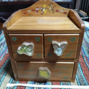 くまのプーさん 木造引き出し 小物入れ ディズニー Disney ウッド WOOD 【貴重な小物入れ!】