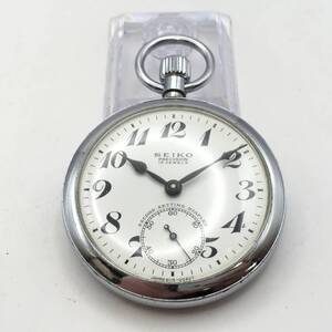 ○587103 SEIKO/セイコー PRECISION プレシジョン 2針 スモールセコンド 手巻き式 懐中時計 9119-0020 不動ジャンク品
