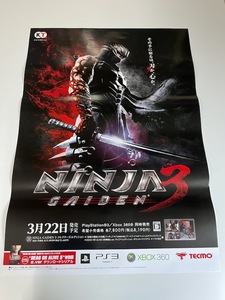 販促物 /Promotion Item / NINJA GAIDEN 3 ニンジャガイデン / B2ポスター/ゲーム / PS3/XBOX360 / 0925-19