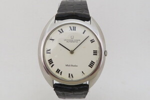 1円~【良品】Universal Genve ユニバーサルジュネーブ WHITE SHADOW ホワイトシャドウ 866101/04 自動巻き メンズ腕時計 9-9-4