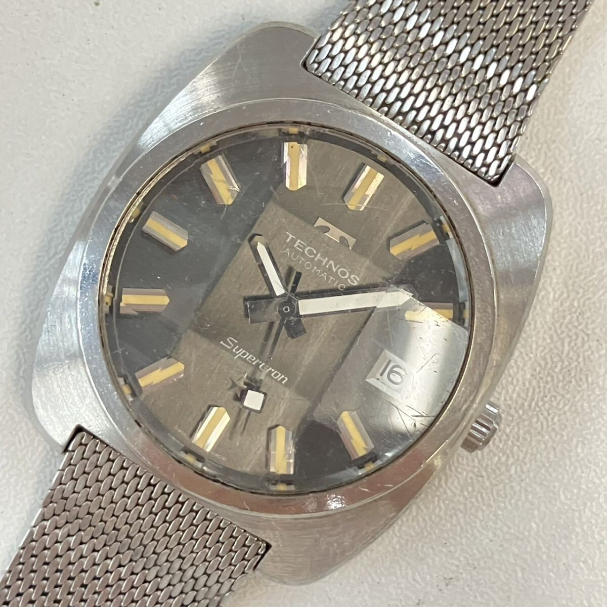 【稼働品】テクノス アナログステンレス製ベルト 自動巻き腕時計 2025年最新】Yahoo!オークション -テクノス自動巻き腕時計の中古