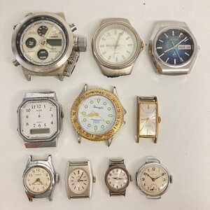 Q088-■-0 腕時計 10点セット SEIKO TIMEX CITIZEN 回転ベゼル カットガラス クォーツ 手巻き 自動巻き メンズ レディース 稼働品有 KB