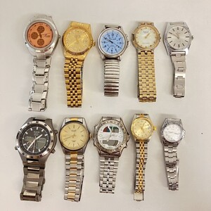 Q096-■-0 腕時計 10点セット Fondini SEIKO Klaeuse ELGIN ORIENT アナデジ クロノグラフ シェル文字盤 クォーツ メンズ レディース KB