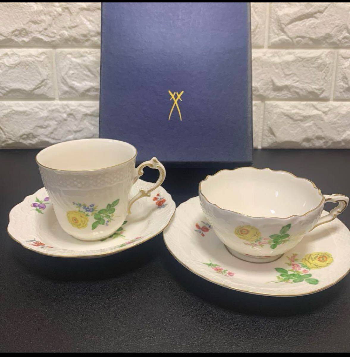 マイセン　Meissen 酒器　茶器　セット　美品 マイセン セット□インドの華 多彩 酒器セット リキュールセット