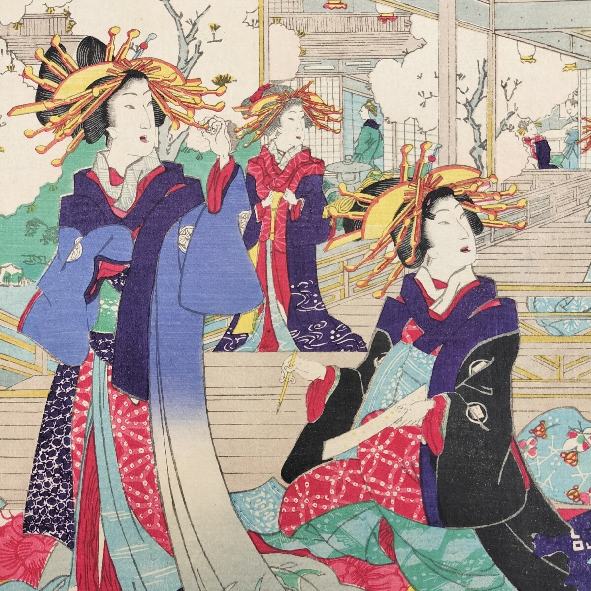 【真作】浮世絵　芸者/花魁 2025年最新】Yahoo!オークション -浮世絵花魁の中古品・新品・未