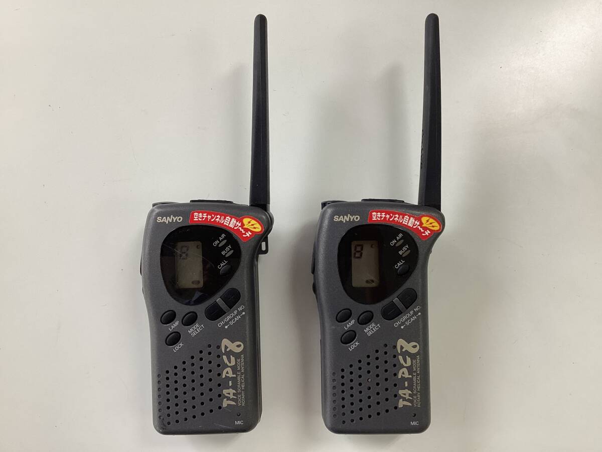 SANYO 特定小電力トランシーバー TA-PC7 3台セット　取扱説明書付き SANYO 特定小電力トランシーバー TA-PC7 3台セット 取扱説明書付き