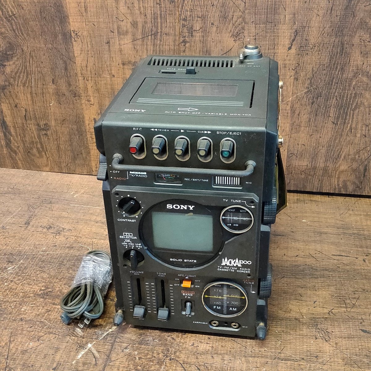 【昭和レトロ】ソニー　FX300 ジャッカル　ラテカセ　電源ケーブル付　ジャンク 昭和レトロ】ソニー FX300 ジャッカル ラテカセ 電源ケーブル付