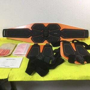 Z-1162 TRAINING GEAR SIXPAD Abs(腹筋) Belt + Leg Belt 2点 ★動作確認済み(Leg Belt一つ動作未確認)、現状品、ACアダプタ・ケーブル欠品