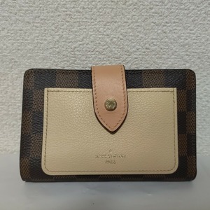 【ICタイプ】ルイヴィトン ダミエ ポルトフォイユジュリエット 二つ折り財布 コンパクトウォレット N60380