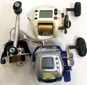 【南】◆◇17340 動作未確認 中古 現状品 電動リール SHIMANO DAIWA 電動丸 1000EV ハイパータナコン 400fbe 釣具 ダイワ シマノ◆