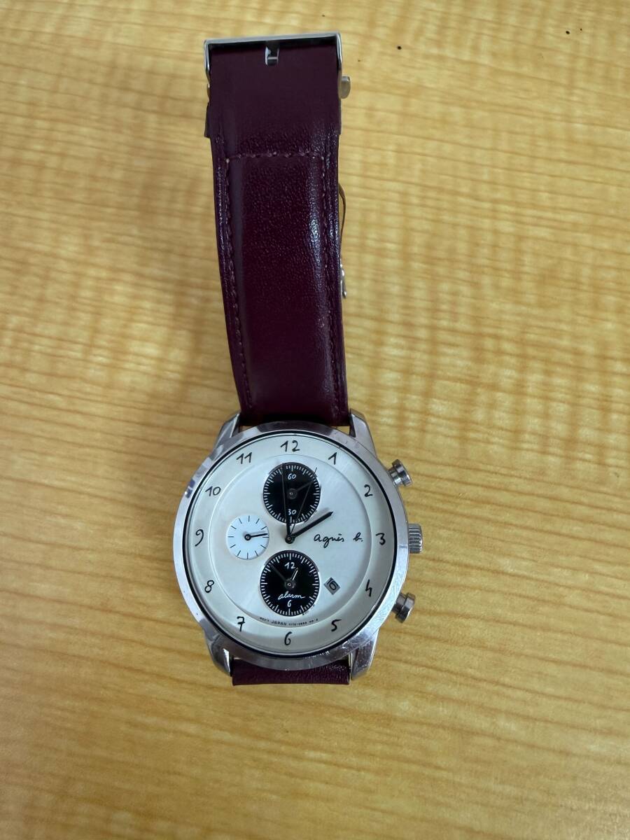 【新品未使用】agnès b. クロノグラフ アナログ時計 ゴールド/ブラック aguesb アニエスベー/時計｜WonderREX-ONLINE 公式通販サイト