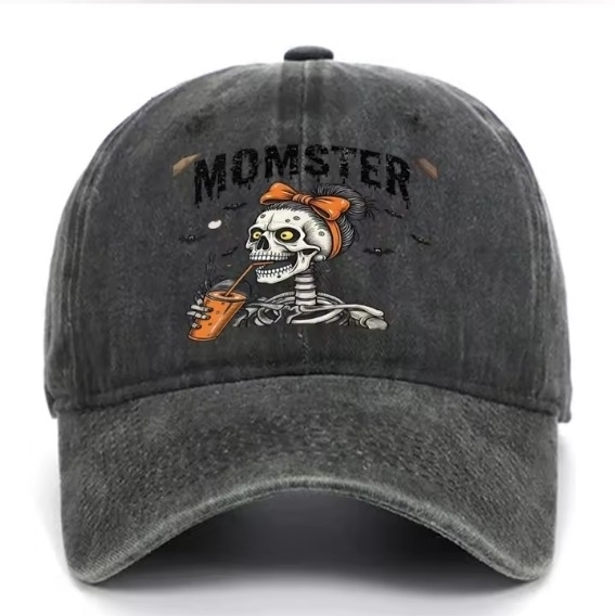 新品 ハロウィン モンスター ガイコツ レディ 野球帽 帽子 キャップ コットン