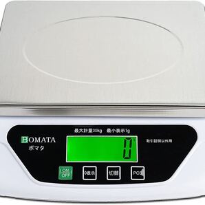 台はかり 1g単位 30kg ステンレス製秤台 全視角LCD USB給電&乾電池 2式給電 風袋引き機能 計数機能 オートオフ機能(取消可能)