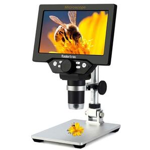 デジタル顕微鏡 7インチLCD マイクロスコープ 電子顕微鏡 12MP 1-1200X倍率 充電式 2000mAhリチウム電池搭載