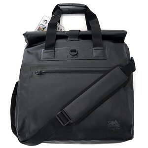 新品 オージェイゲリー 防水 ターポリン 2WAY ショルダー トート バッグ 24L ブラック 【K21761】 防災 カジュアル スポーツ アウトドア