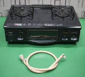 Rinnai リンナイ ガステーブル KGE61BL RT61GH-L 都市ガス 水有り片面焼グリル 左強火力 ホーロートッププレート ガスコンロ ブラック