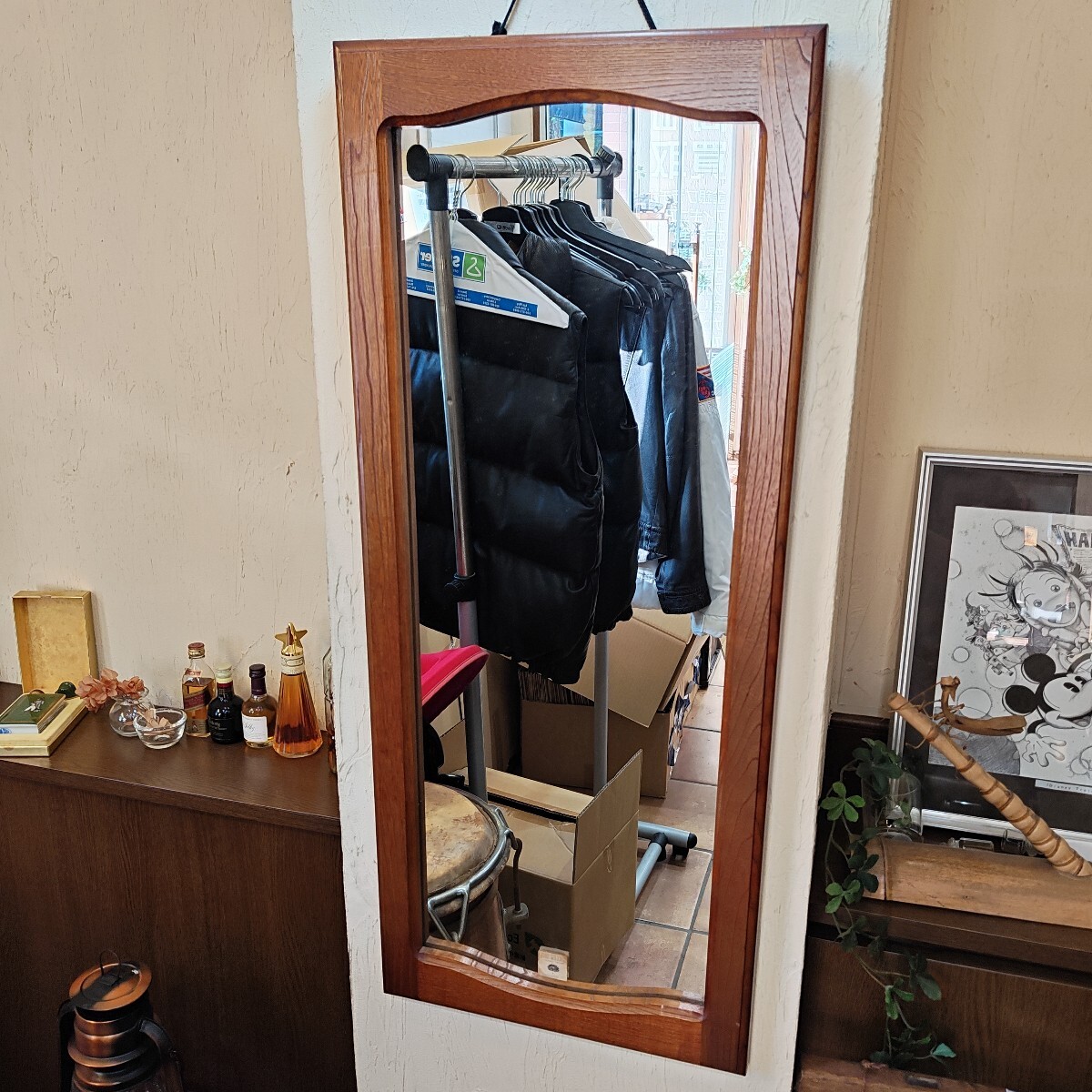 vintage アノニマス デコレーションミラー　ポストモダン　壁掛け鏡 イタリア製ウオールミラー アンティーク調ミラー mofioliantisi