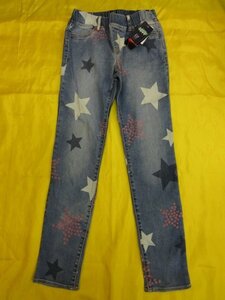 t9548 タグ付未使用保管品/定価4,900円 GAP KIDS デニム/ジェギング/ストレッチ/スキニーパンツ Girls 星柄 サイズ150cm/12 ギャップ