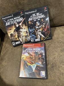 スターウォーズ: Battlefront 1 and Battlefront 2 II & Starfighter Sony PlayStation 2 海外 即決