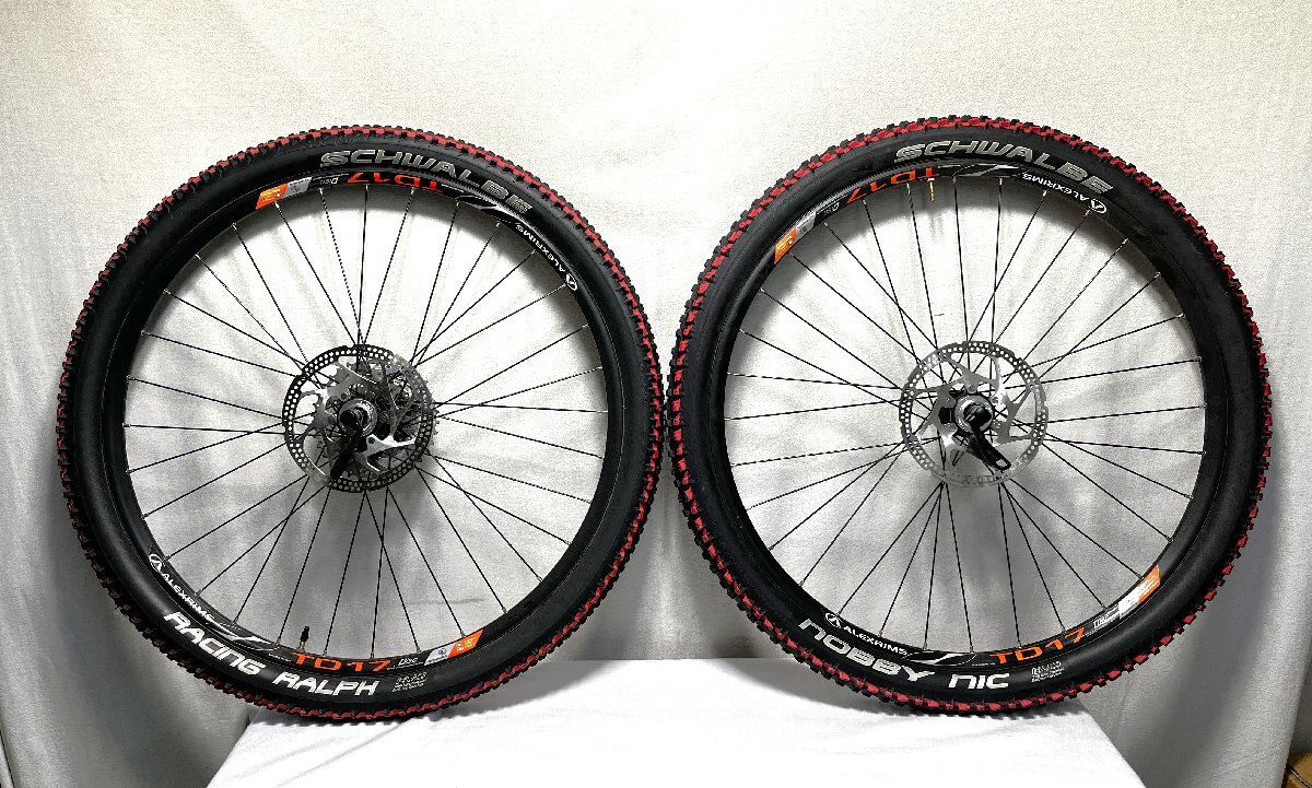 26インチホイール 中古前後セット アルミホイール ライブDIO SR/ZX AF34/AF35 前後セット 黒