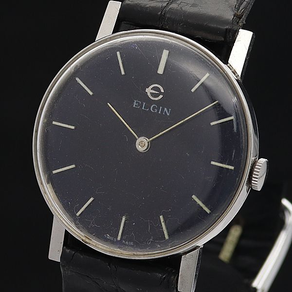 #3685【シックでお洒落】メンズ 腕時計 エルジン 動作品 手巻 アンティーク 3685【シックでお洒落】メンズ 腕時計 エルジン 動作品 手巻