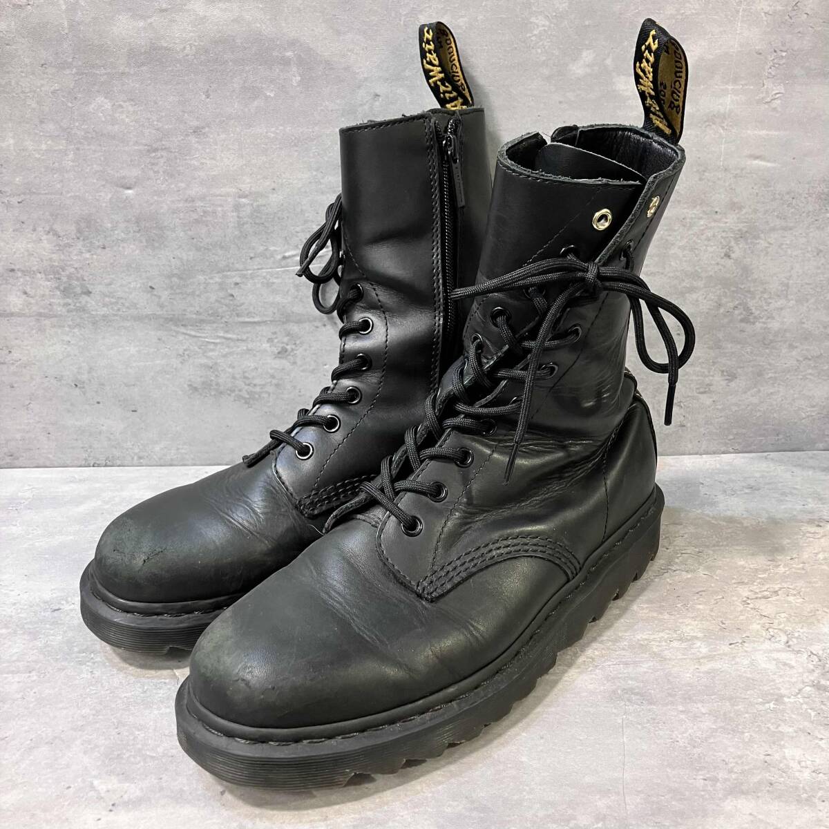 【美品•希少】Dr.Martens サイドジップ　レザー　本革　ブーツ　UK9 2025年最新】Yahoo!オークション -dr.martens ジップ(ドクター