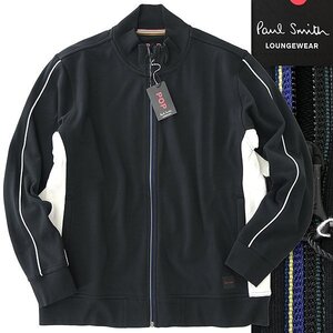 新品 POP ポールスミス バイカラー トラック ジャケット L 黒 白 【J51408】 メンズ Paul Smith ジップ ブルゾン コットン ストライプ