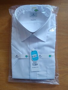 即決 送料無料 新品 SHIRT HOUSE SWAN 半袖ワイシャツ LL43 白無地 レギュラー