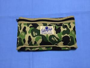 新品 未使用 アベイシングエイプa bathing apeベイプbapeニゴnigoエイプカモ カモフラージュ 迷彩greenグリーン ポーチ