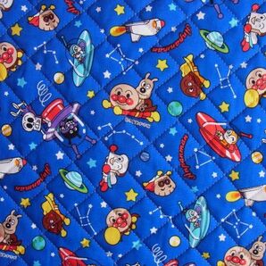 ★キルティング♪アンパンマン・スペース柄(青)♪107×30★【NE1762-B】